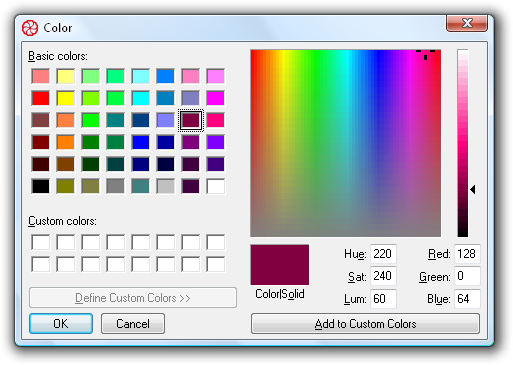 Fig. 1. Choose Color dialog.