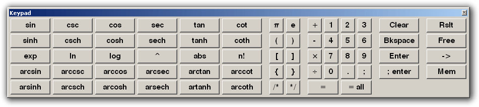 Fig. 3. 2000 keypad in system colors.