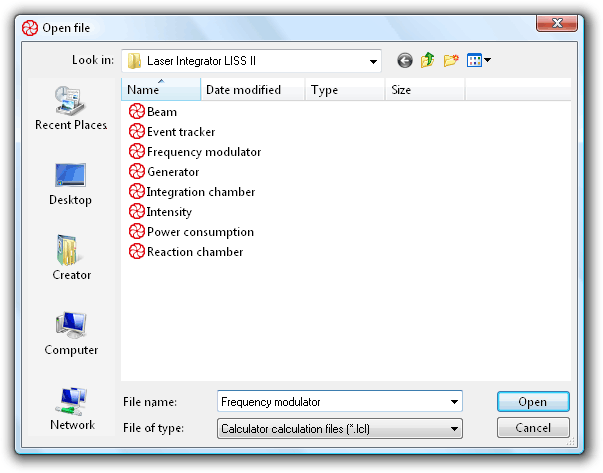 Fig. 1. Open File dialog.