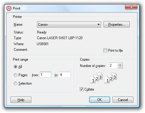 Fig. 5. Print dialog.