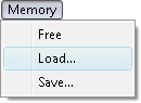 Fig. 3. Memory Load command in menu.