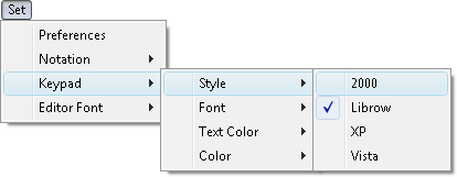 Fig. 1. Set 2000 Keypad Style command in menu.