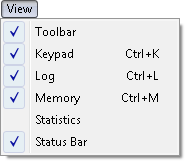 Fig. 1. View menu.