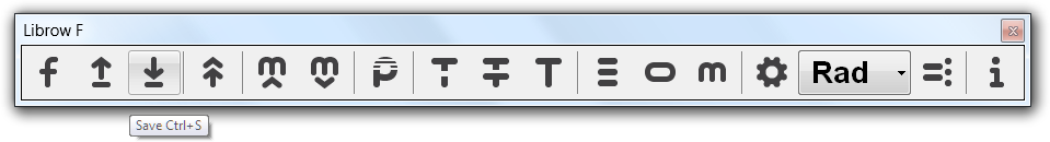 Fig. 2. File Save command in toolbar.